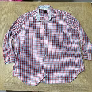 Tailor Byrd Men's 2XL Plaid Long‎ Sleeve Button Down Shirt
